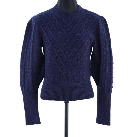 THE KOOPLES Navy Blue Knit Sweater Size XS Pullover Crewneck Wool Blend - Picture 2 of 10